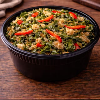 Callaloo and saltfish only  - Small  container
