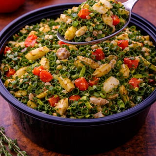 Callaloo and saltfish - 1 spoon