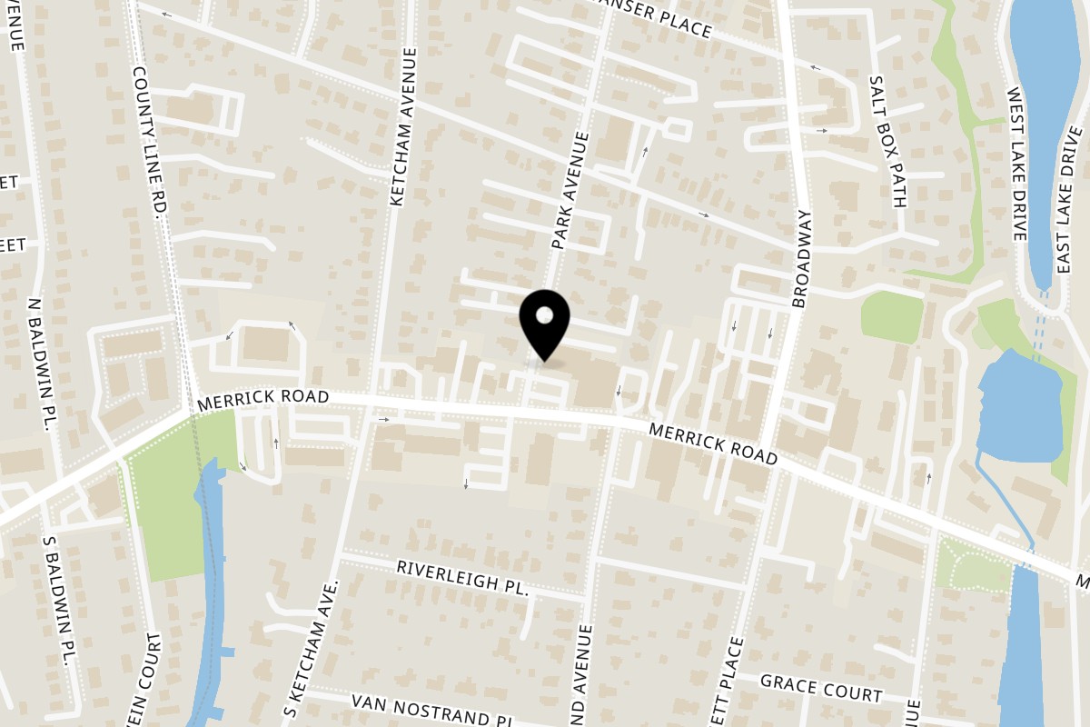 Map showing the location of Nyam Sum Jamaican Cuisine Amityville on 80 Merrick Rd in Amityville